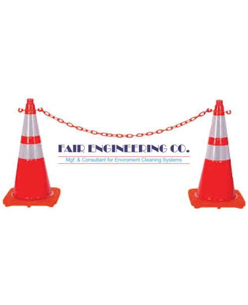 traffic cone and chain