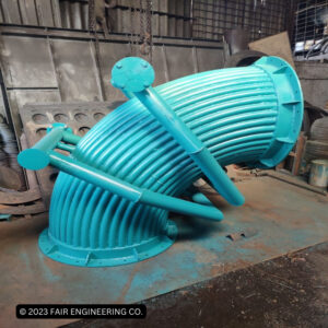 Water cooled 90° bend